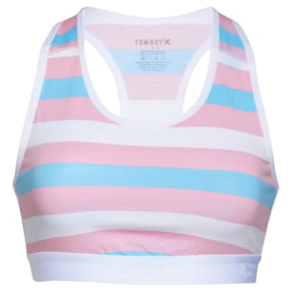TomboyX Racerback- Trans Pride Stripes